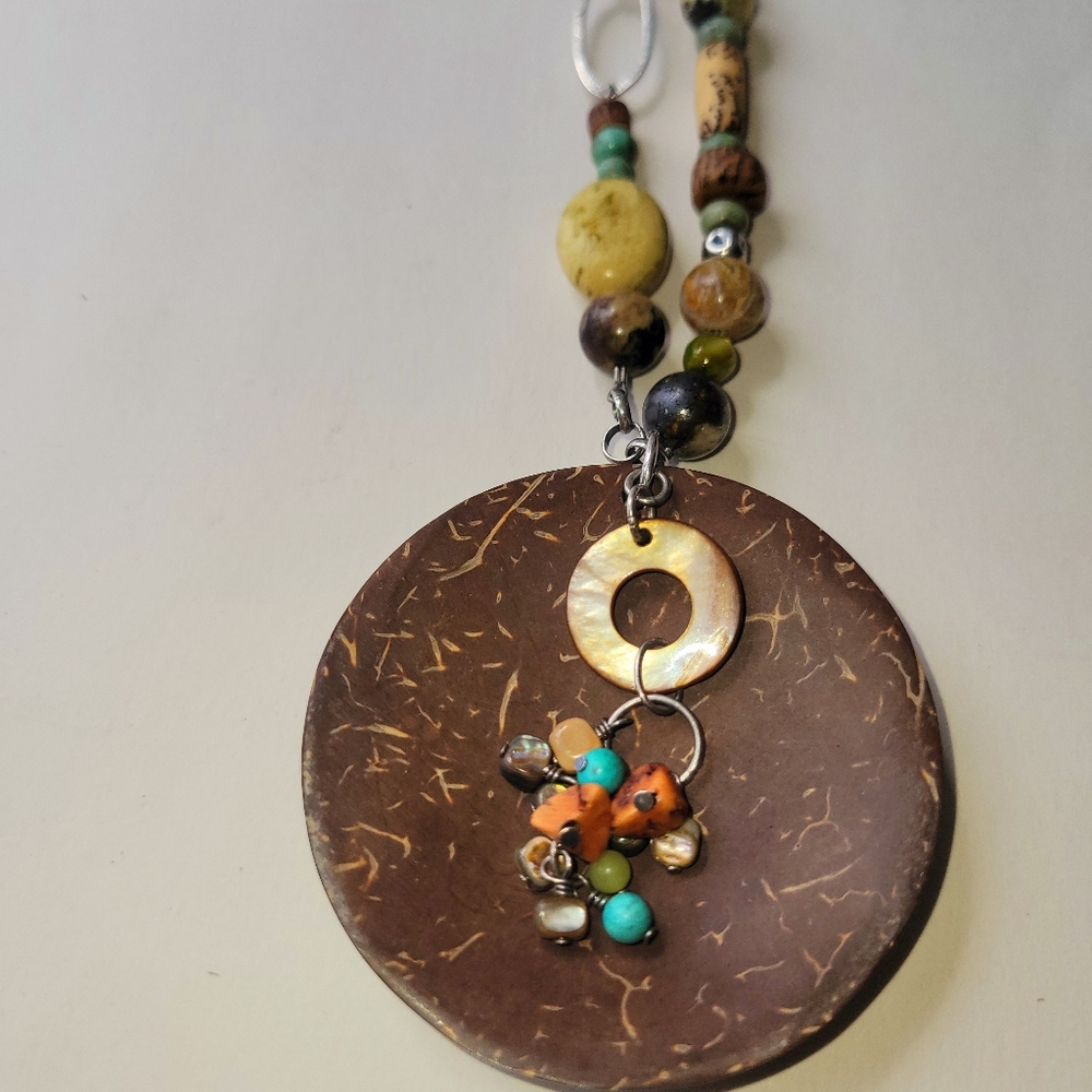 Silpada Reversible Pendant Bohemian Multi-Color Sterling SilverNecklace
